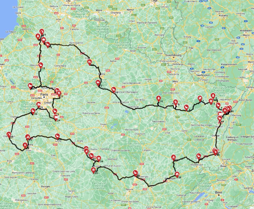 Map for Strasbourg Round Trip -
